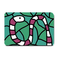 Purple Snake  Small Doormat  by Valentinaart