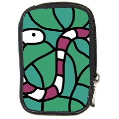 Purple Snake  Compact Camera Cases by Valentinaart