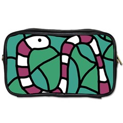 Purple Snake  Toiletries Bags by Valentinaart