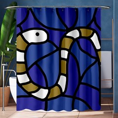 Green Snake Shower Curtain 60  X 72  (medium)  by Valentinaart