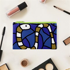 Green Snake Cosmetic Bag (xs) by Valentinaart