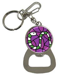 Green Snake Bottle Opener Key Chains by Valentinaart