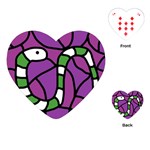 Green snake Playing Cards (Heart)  Front