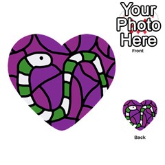 Green Snake Multi-purpose Cards (heart) 