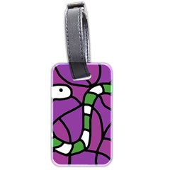 Green Snake Luggage Tags (two Sides) by Valentinaart