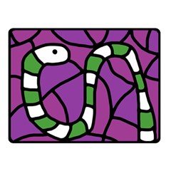 Green Snake Double Sided Fleece Blanket (small) 