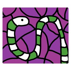 Green Snake Double Sided Flano Blanket (small) 