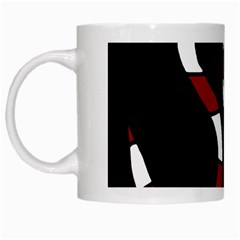 Red Snakes White Mugs by Valentinaart