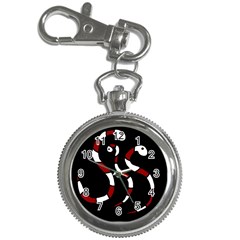 Red Snakes Key Chain Watches by Valentinaart