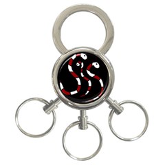 Red Snakes 3-ring Key Chains by Valentinaart