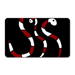 Red Snakes Magnet (rectangular) by Valentinaart