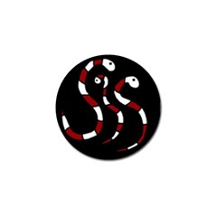 Red Snakes Golf Ball Marker by Valentinaart