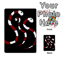 Red Snakes Multi-purpose Cards (rectangle)  by Valentinaart