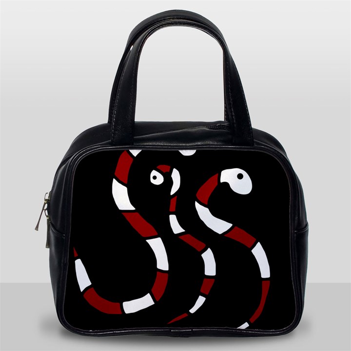 Red snakes Classic Handbags (One Side)