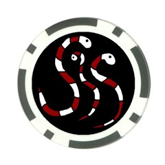 Red snakes Poker Chip Card Guards (10 pack) 