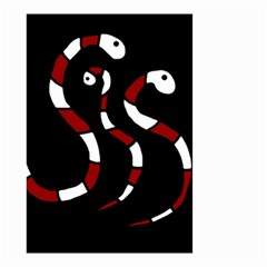 Red Snakes Small Garden Flag (two Sides) by Valentinaart