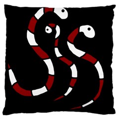 Red snakes Large Cushion Case (One Side)