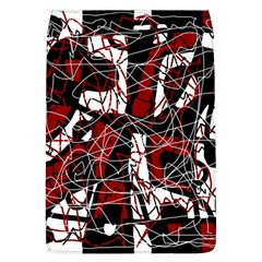 Red Black And White Abstract High Art Flap Covers (l)  by Valentinaart