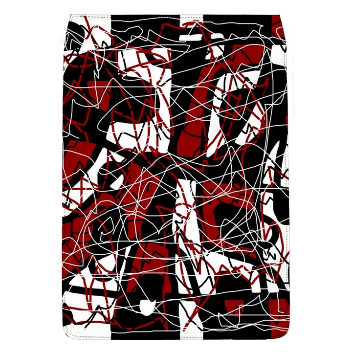 Red black and white abstract high art Flap Covers (L) 