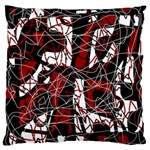 Red black and white abstract high art Standard Flano Cushion Case (Two Sides) Back