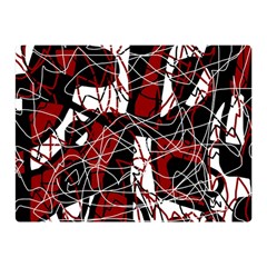 Red Black And White Abstract High Art Double Sided Flano Blanket (mini)  by Valentinaart