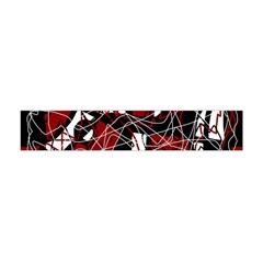 Red Black And White Abstract High Art Flano Scarf (mini) by Valentinaart