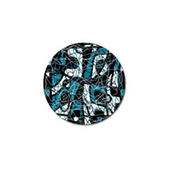 Blue, Black And White Abstract Art Golf Ball Marker (10 Pack) by Valentinaart