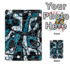 Blue, Black And White Abstract Art Multi-purpose Cards (rectangle)  by Valentinaart