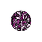 Purple, white, black abstract art Golf Ball Marker (10 pack) Front