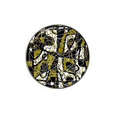 Brown Abstract Art Hat Clip Ball Marker by Valentinaart