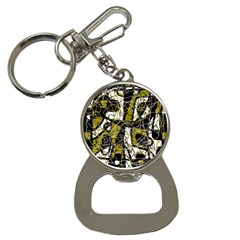 Brown Abstract Art Bottle Opener Key Chains by Valentinaart