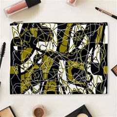 Brown Abstract Art Cosmetic Bag (xl) by Valentinaart