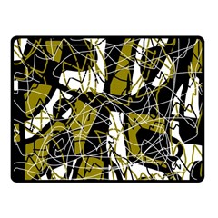 Brown Abstract Art Fleece Blanket (small) by Valentinaart