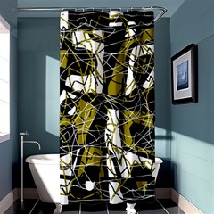 Brown Abstract Art Shower Curtain 36  X 72  (stall)  by Valentinaart