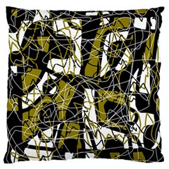 Brown Abstract Art Standard Flano Cushion Case (one Side) by Valentinaart