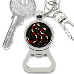 Red Snakes Bottle Opener Key Chains by Valentinaart