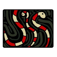 Red Snakes Fleece Blanket (small) by Valentinaart