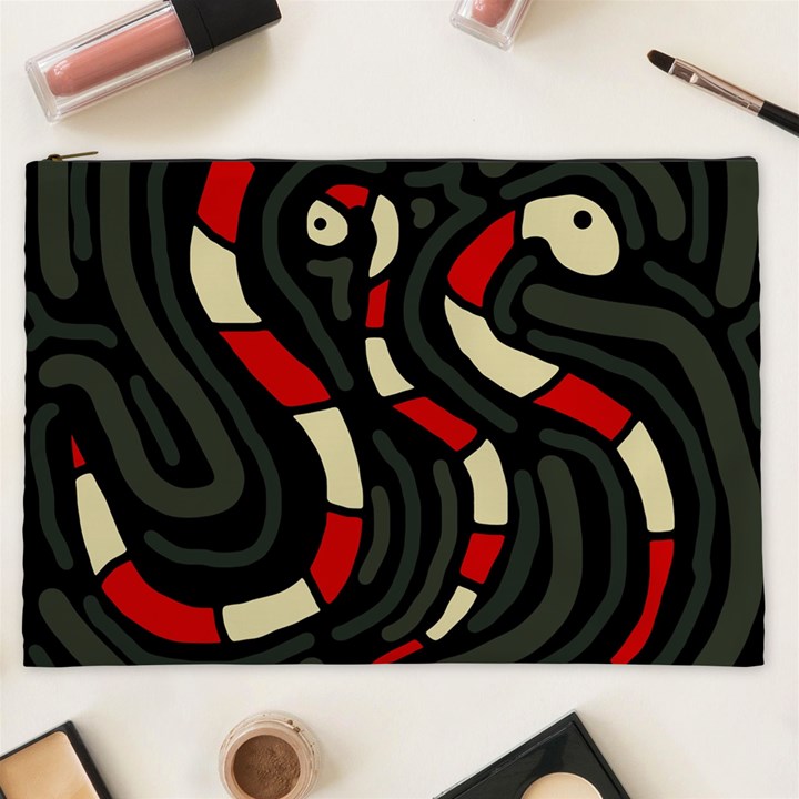 Red snakes Cosmetic Bag (XXL) 