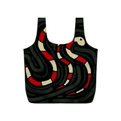 Red Snakes Full Print Recycle Bags (s)  by Valentinaart