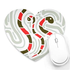 Snakes Family Heart Mousepads by Valentinaart