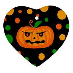 Halloween pumpkin Ornament (Heart) 