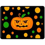 Halloween pumpkin Fleece Blanket (Large)  80 x60  Blanket Front