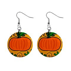 Thanksgiving Pumpkin Mini Button Earrings by Valentinaart