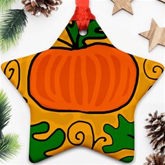 Thanksgiving Pumpkin Star Ornament (two Sides)  by Valentinaart