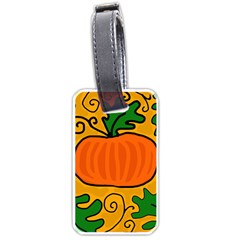 Thanksgiving Pumpkin Luggage Tags (one Side)  by Valentinaart