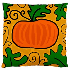 Thanksgiving Pumpkin Large Cushion Case (two Sides) by Valentinaart