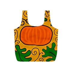 Thanksgiving Pumpkin Full Print Recycle Bags (s)  by Valentinaart