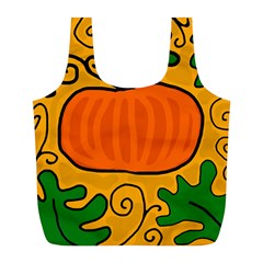 Thanksgiving Pumpkin Full Print Recycle Bags (l)  by Valentinaart