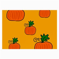 Thanksgiving Pumpkins Pattern Large Glasses Cloth (2-side) by Valentinaart