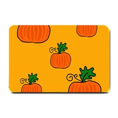 Thanksgiving Pumpkins Pattern Small Doormat  by Valentinaart